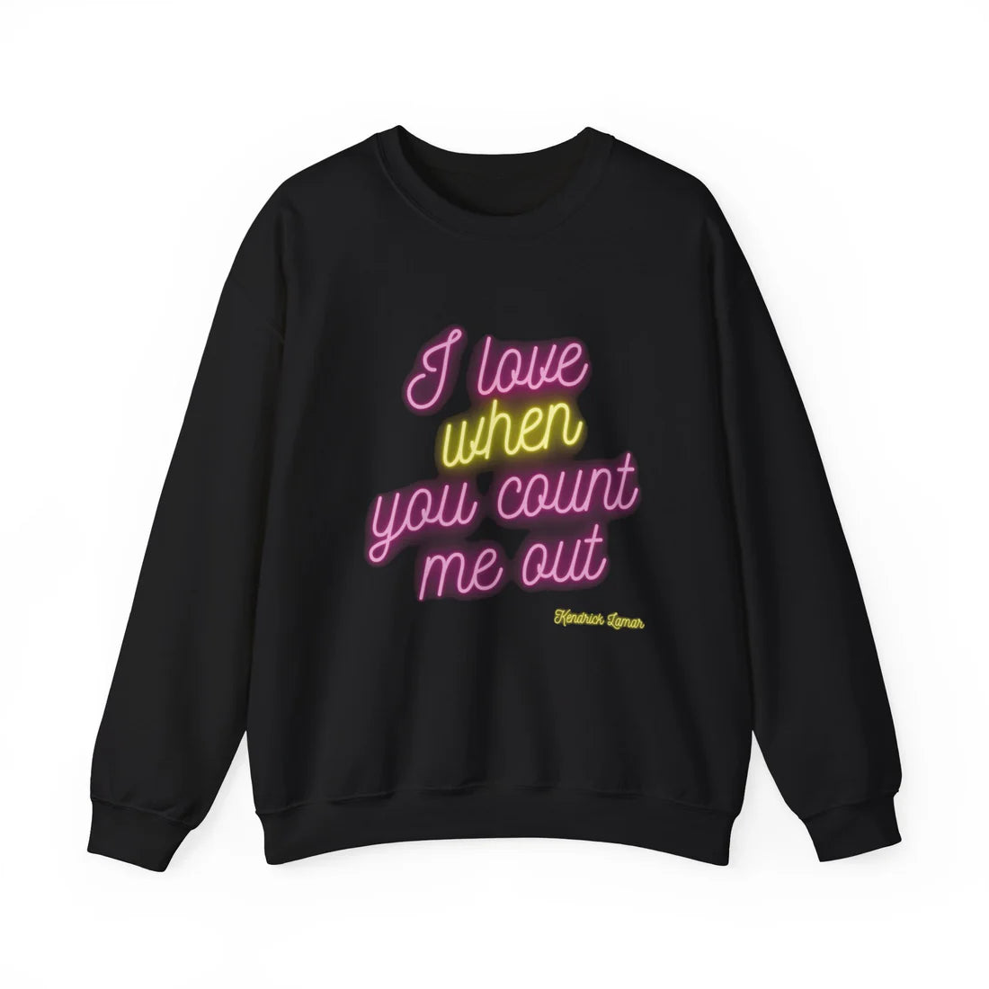 Sweat-shirt ras du cou unisexe Heavy Blend™ « J'adore quand tu me comptes »