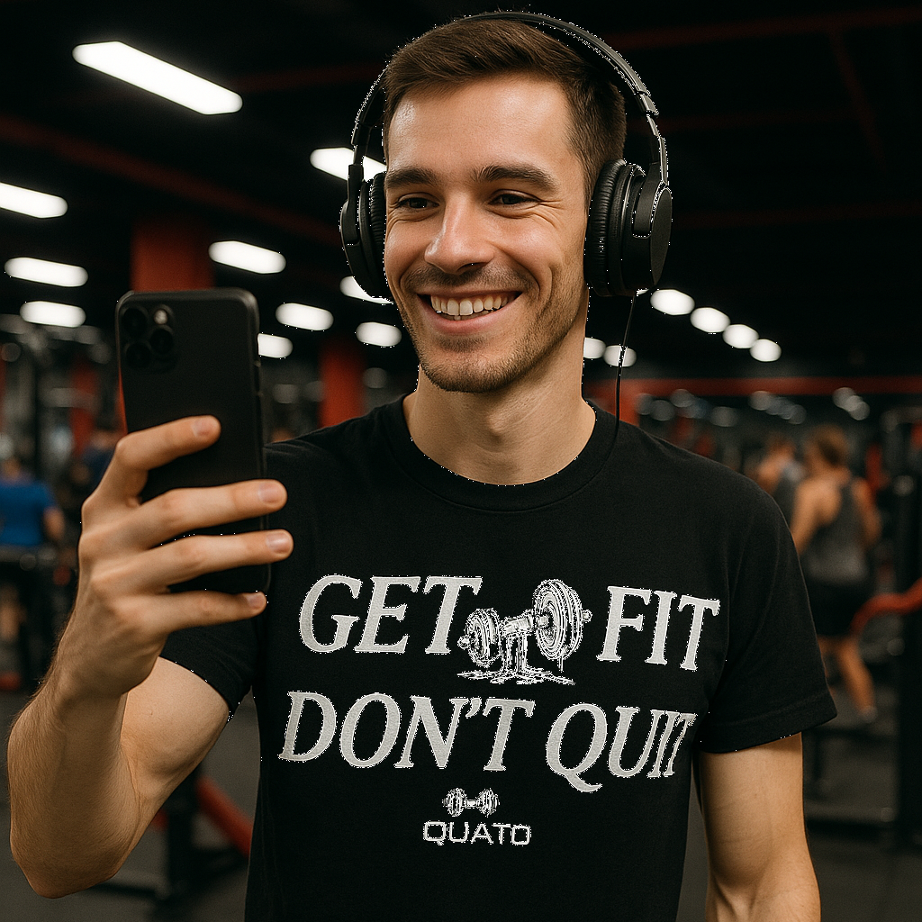 Camiseta clásica Quato Fitness Ponte en forma No te rindas