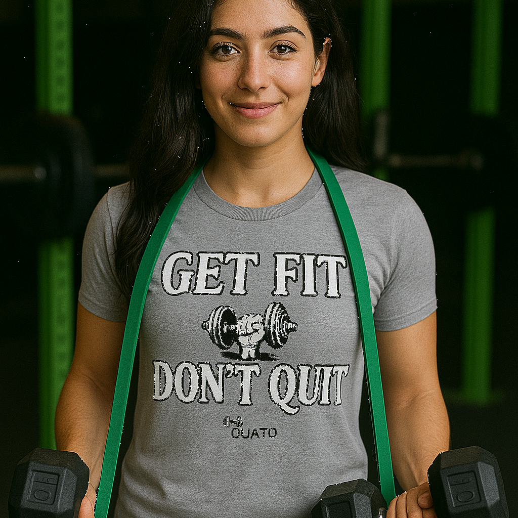 Camiseta clásica Quato Fitness "Get Fit Don't Quit" (mujer)