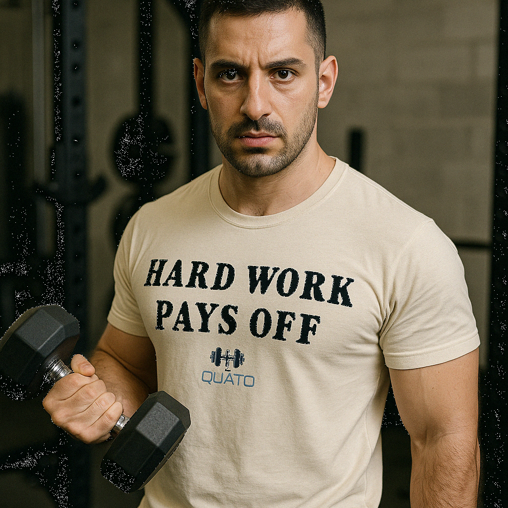 Camiseta muscular Quato El trabajo duro da sus frutos