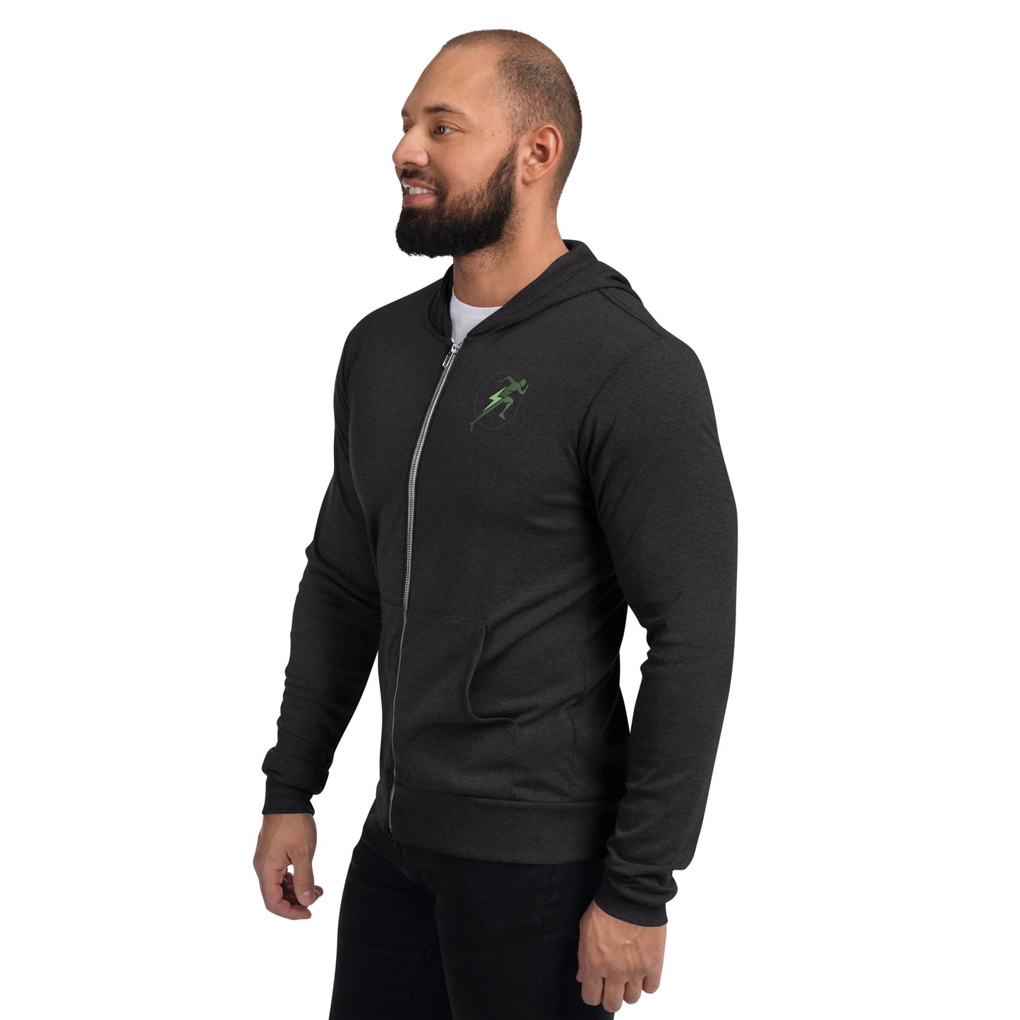 Sudadera con capucha y cremallera Bella + Canvas para hombre