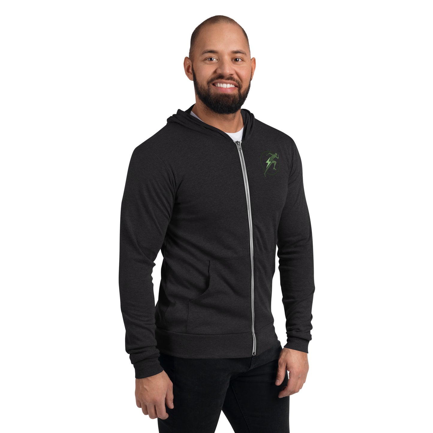 Sudadera con capucha y cremallera Bella + Canvas para hombre