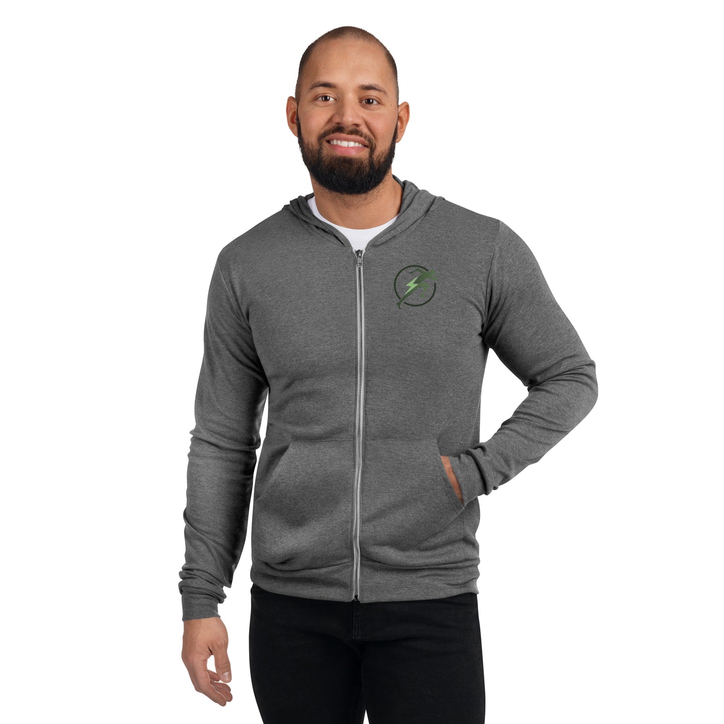 Sudadera con capucha y cremallera Bella + Canvas para hombre