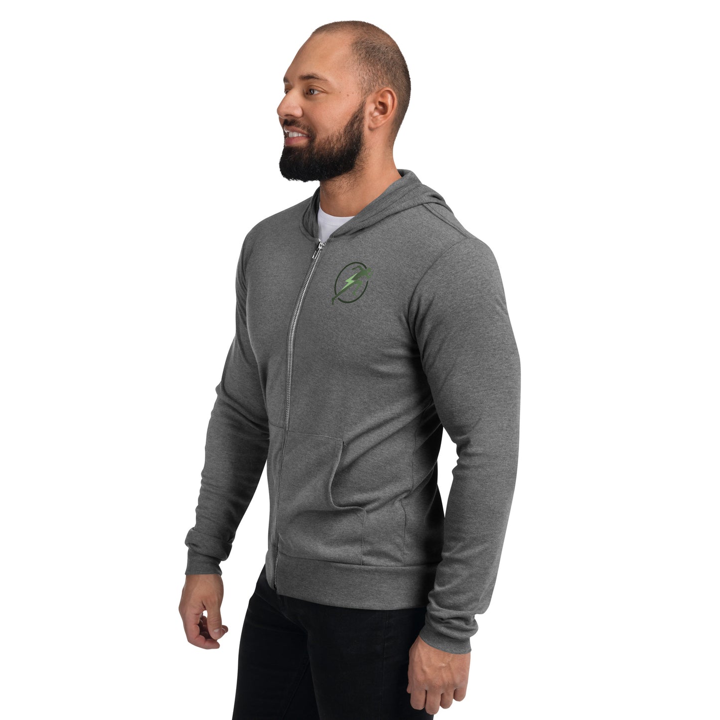 Sudadera con capucha y cremallera Bella + Canvas para hombre