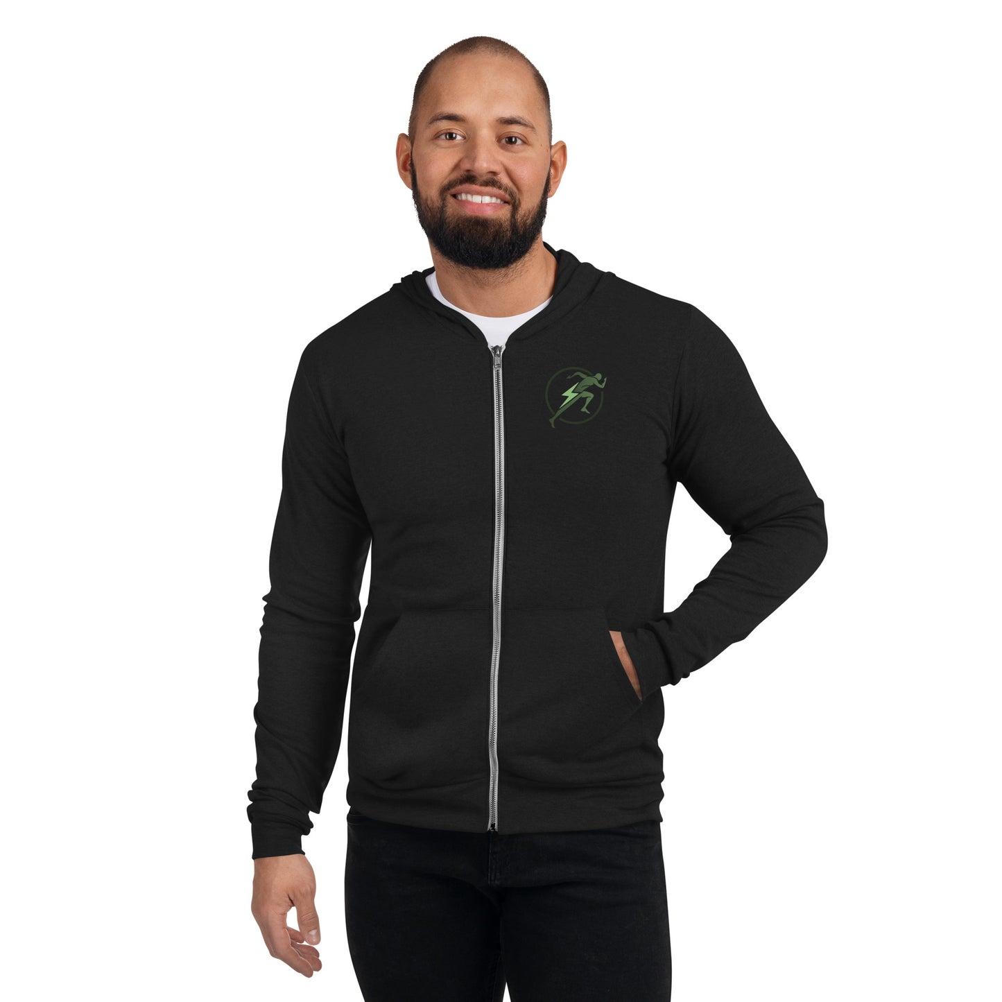 Sudadera con capucha y cremallera Bella + Canvas para hombre