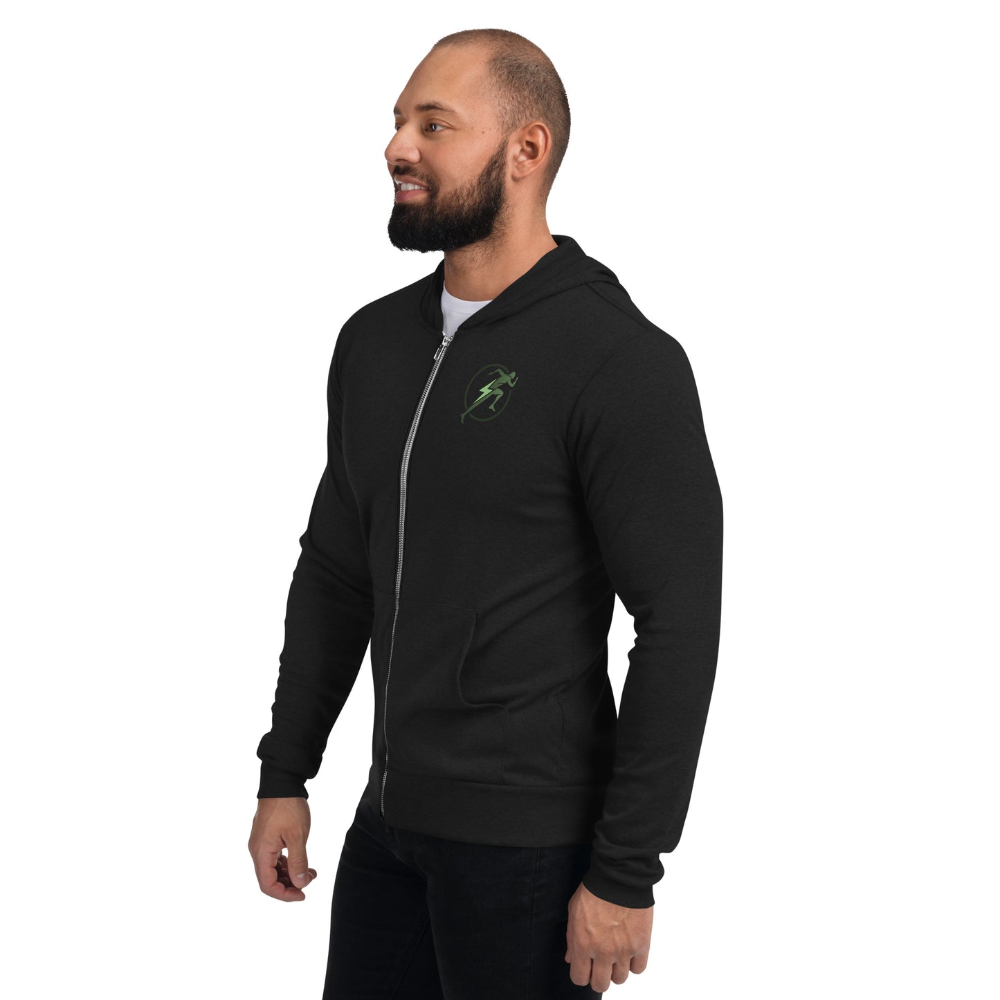 Sudadera con capucha y cremallera Bella + Canvas para hombre