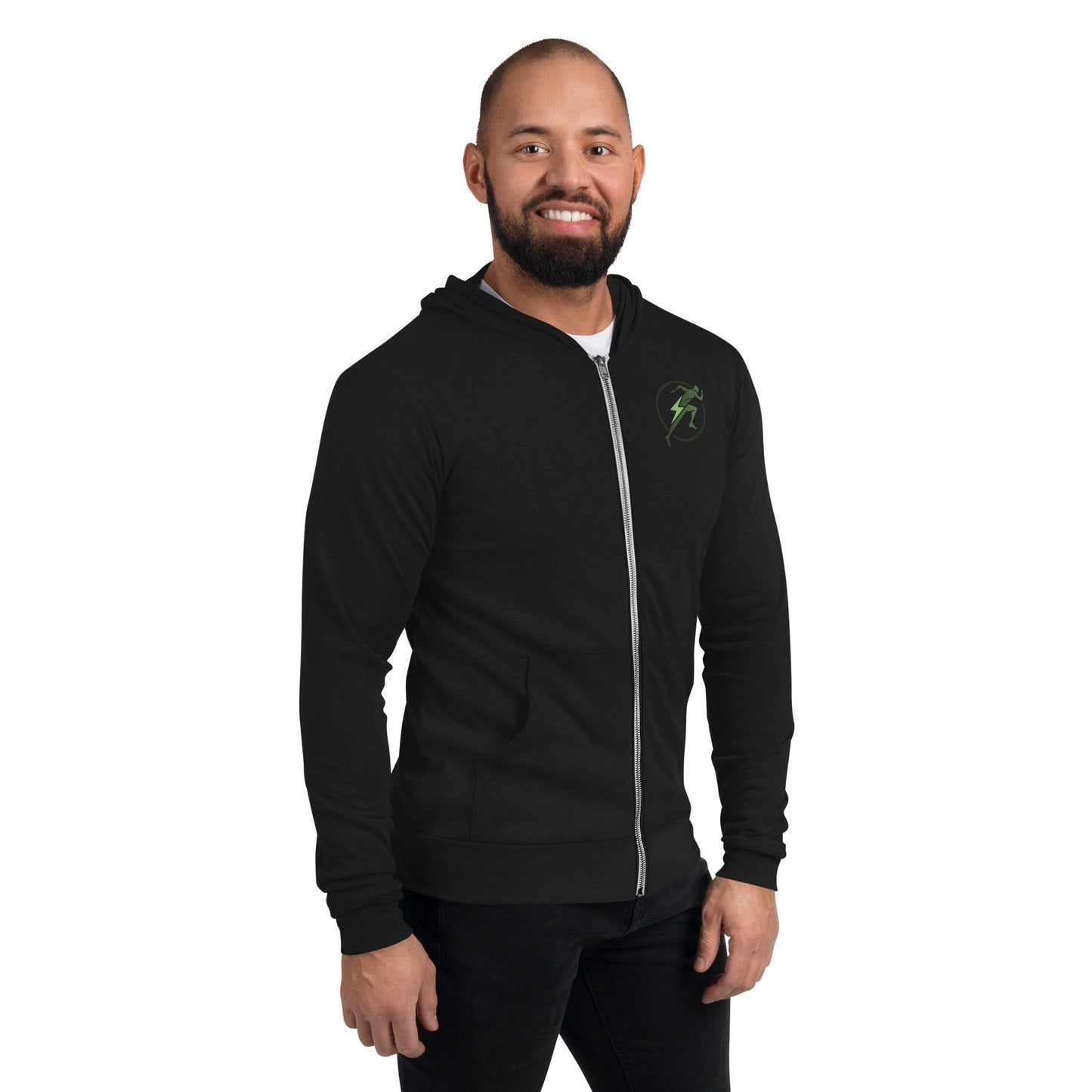 Sudadera con capucha y cremallera Bella + Canvas para hombre