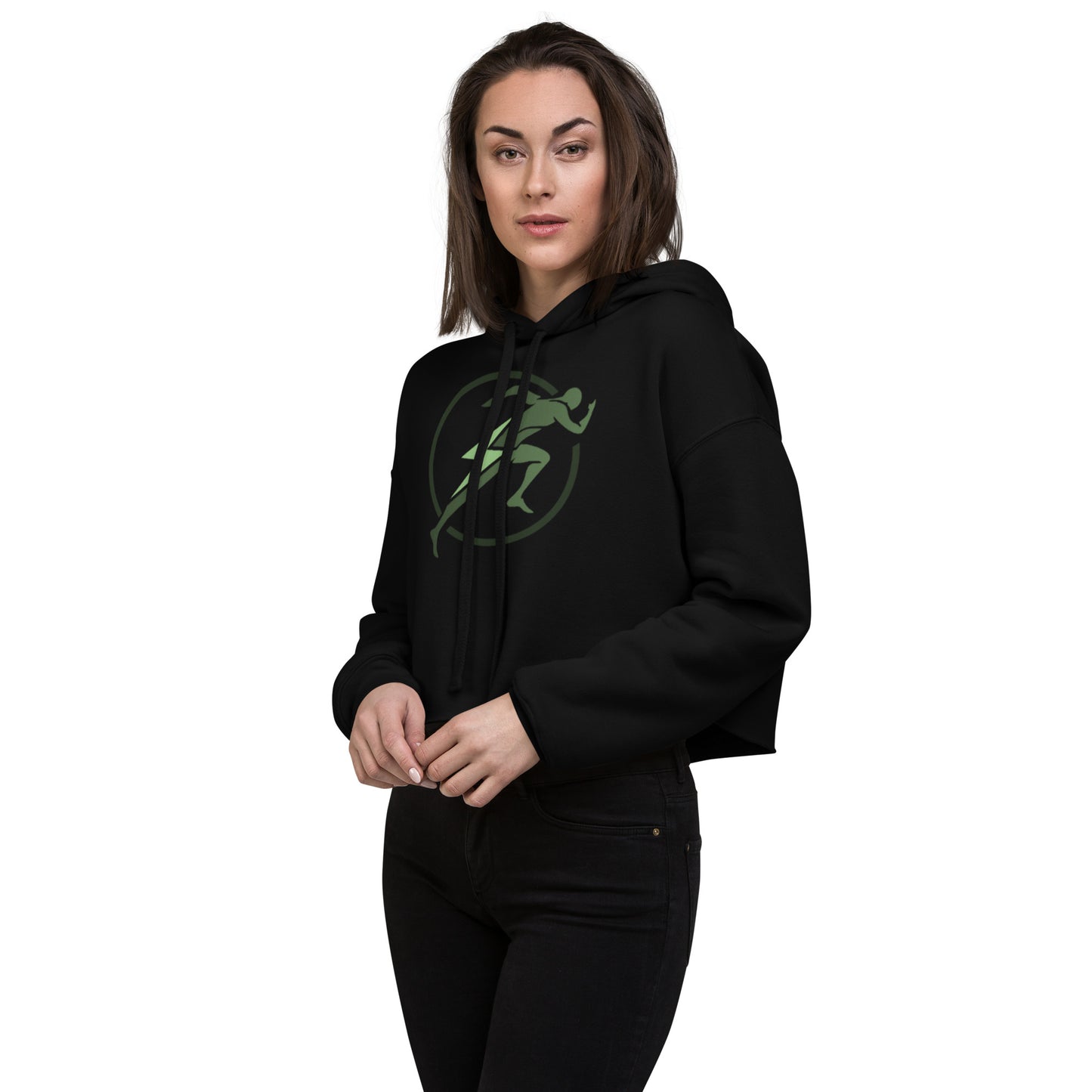 Sudadera corta con capucha