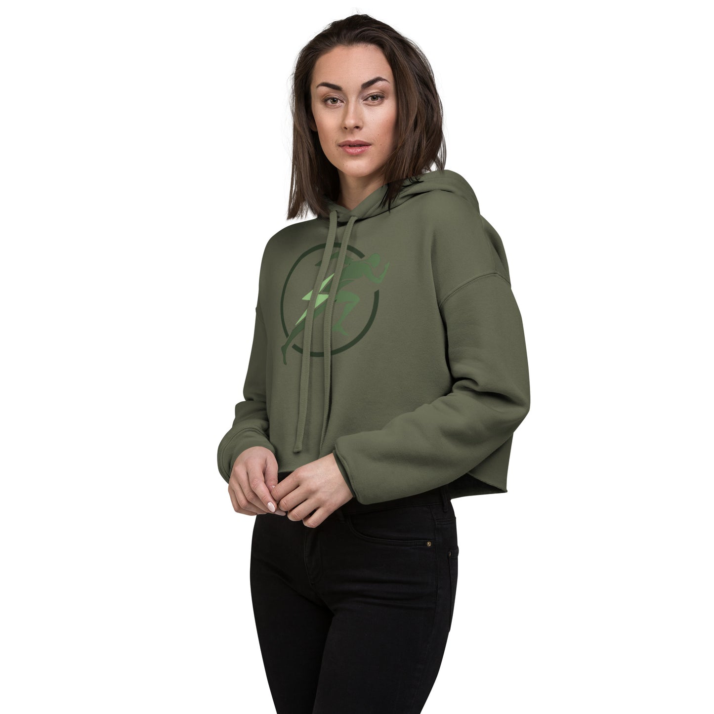 Sudadera corta con capucha