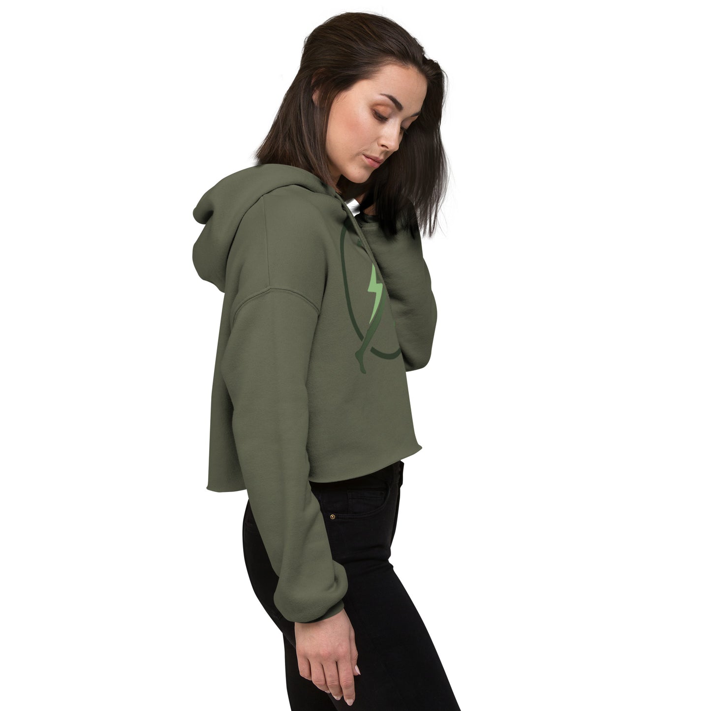 Sudadera corta con capucha