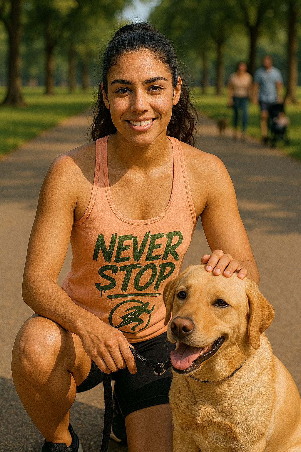Camiseta sin mangas ajustada con espalda nadadora B Fit Never Stop para mujer