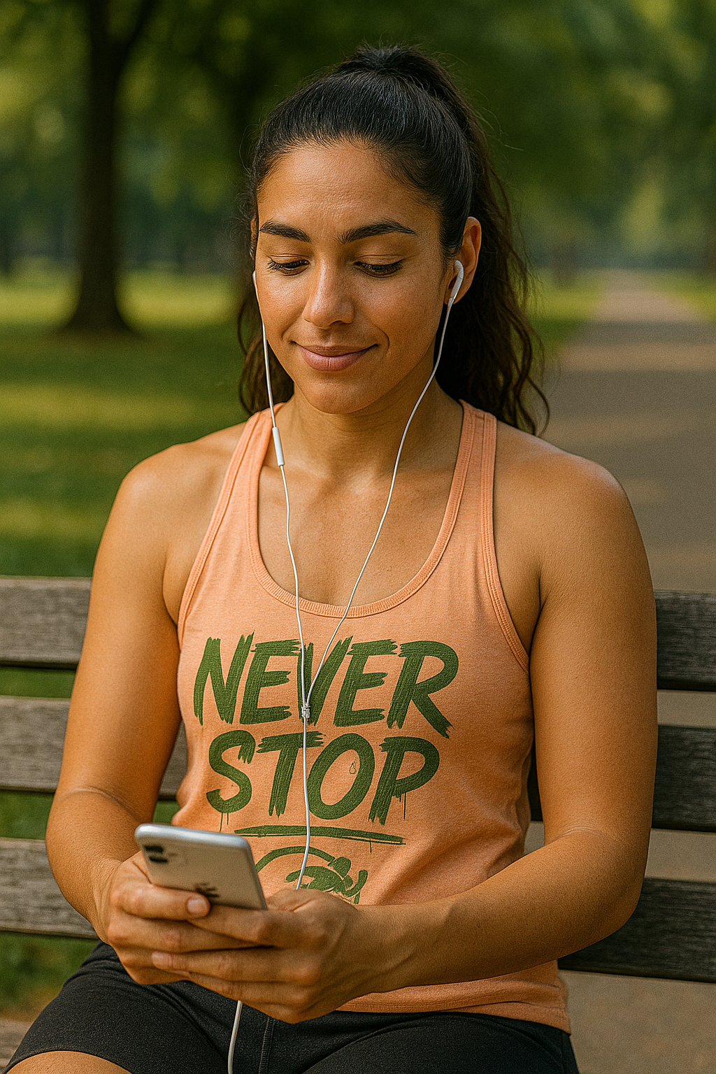 Camiseta sin mangas ajustada con espalda nadadora B Fit Never Stop para mujer