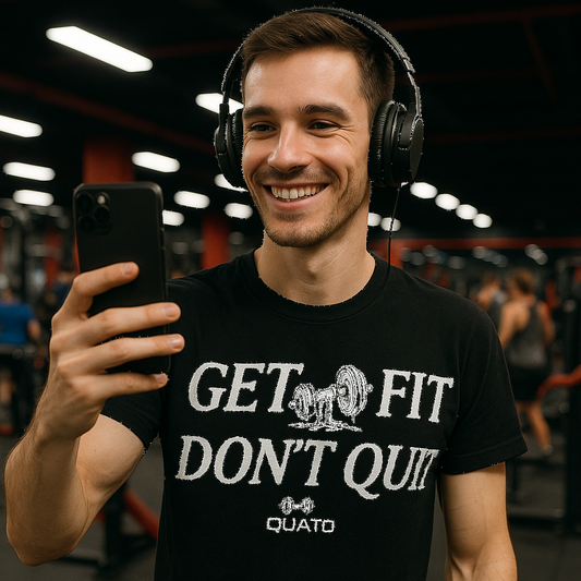 Quato Fitness Get Fit Don't Quit Classic Tee