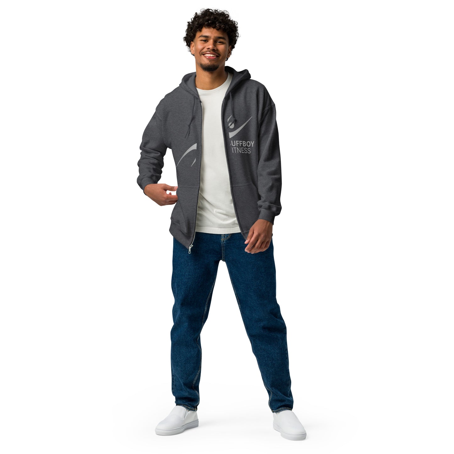 Buffboy Fitness Men's Heavy Blended Zip Up Hoodie