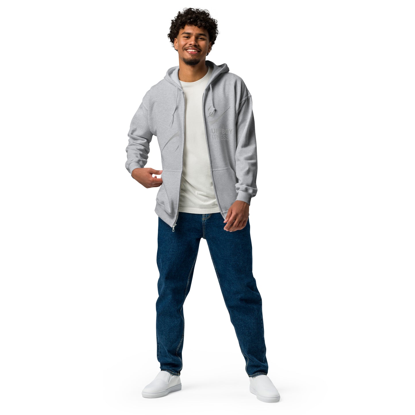 Buffboy Fitness Men's Heavy Blended Zip Up Hoodie