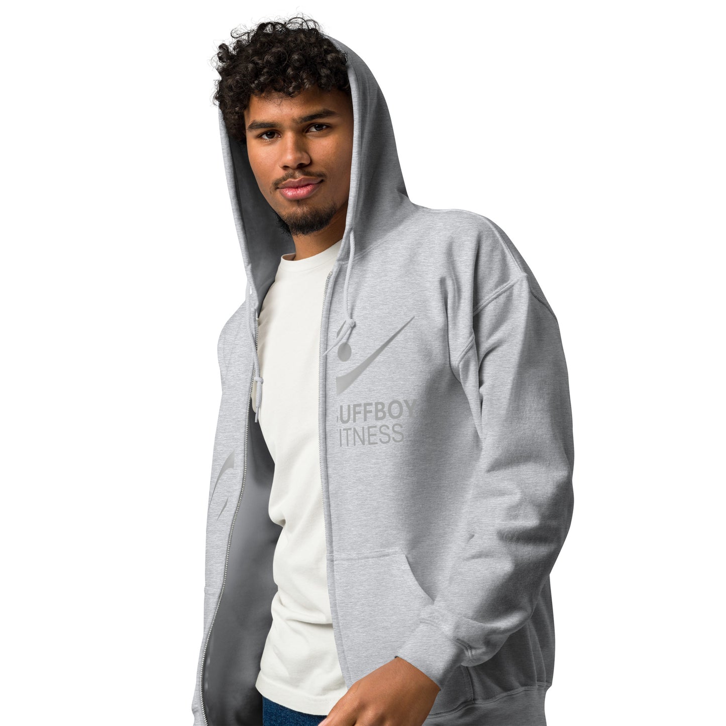 Buffboy Fitness Men's Heavy Blended Zip Up Hoodie